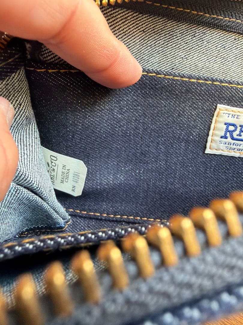 RRL デニム長財布 ジッパータイプ