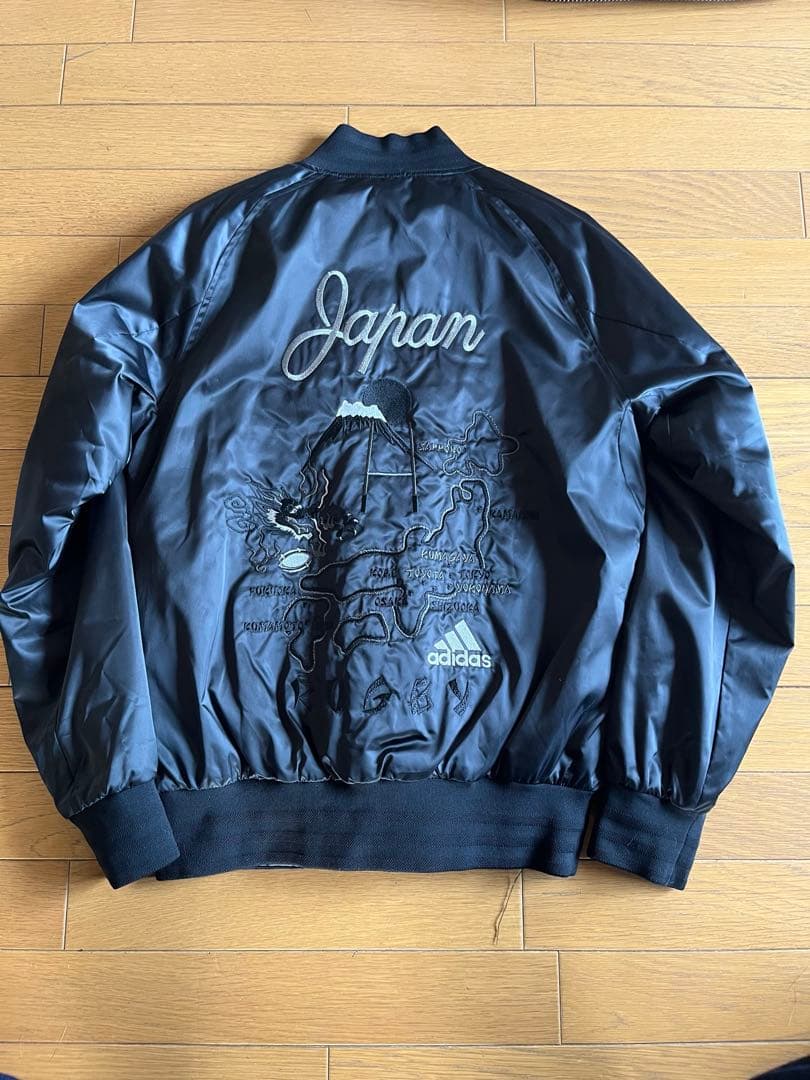 アディダス　スカジャン　オールブラックス　adidas all blacks
