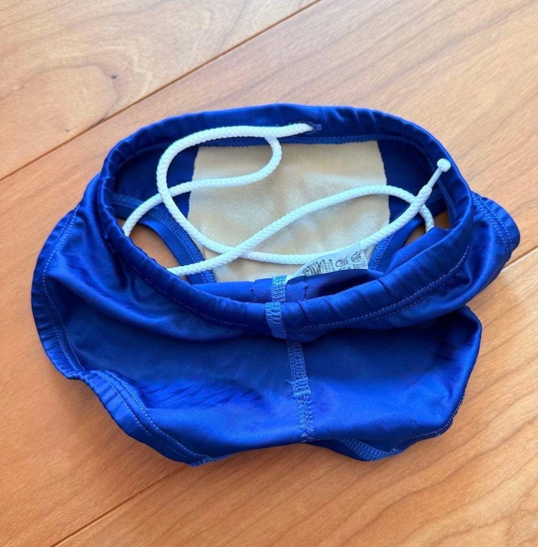 【美品】speedo アクアブレードΣ ブルー 140 光沢 ウロコ模様　競パン