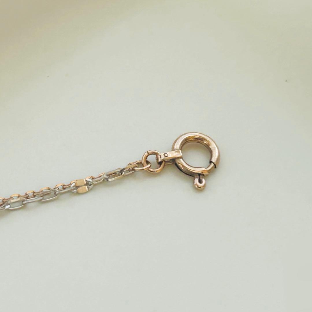 【ete】[ミストピンク] K10 レイヤード ブレスレット バイカラー