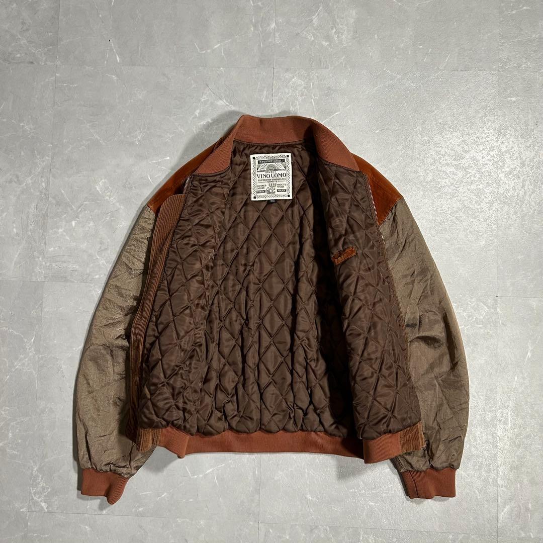 90s OLD 太畝 コーデュロイ ボンバージャケット 切替 USA古着 短丈