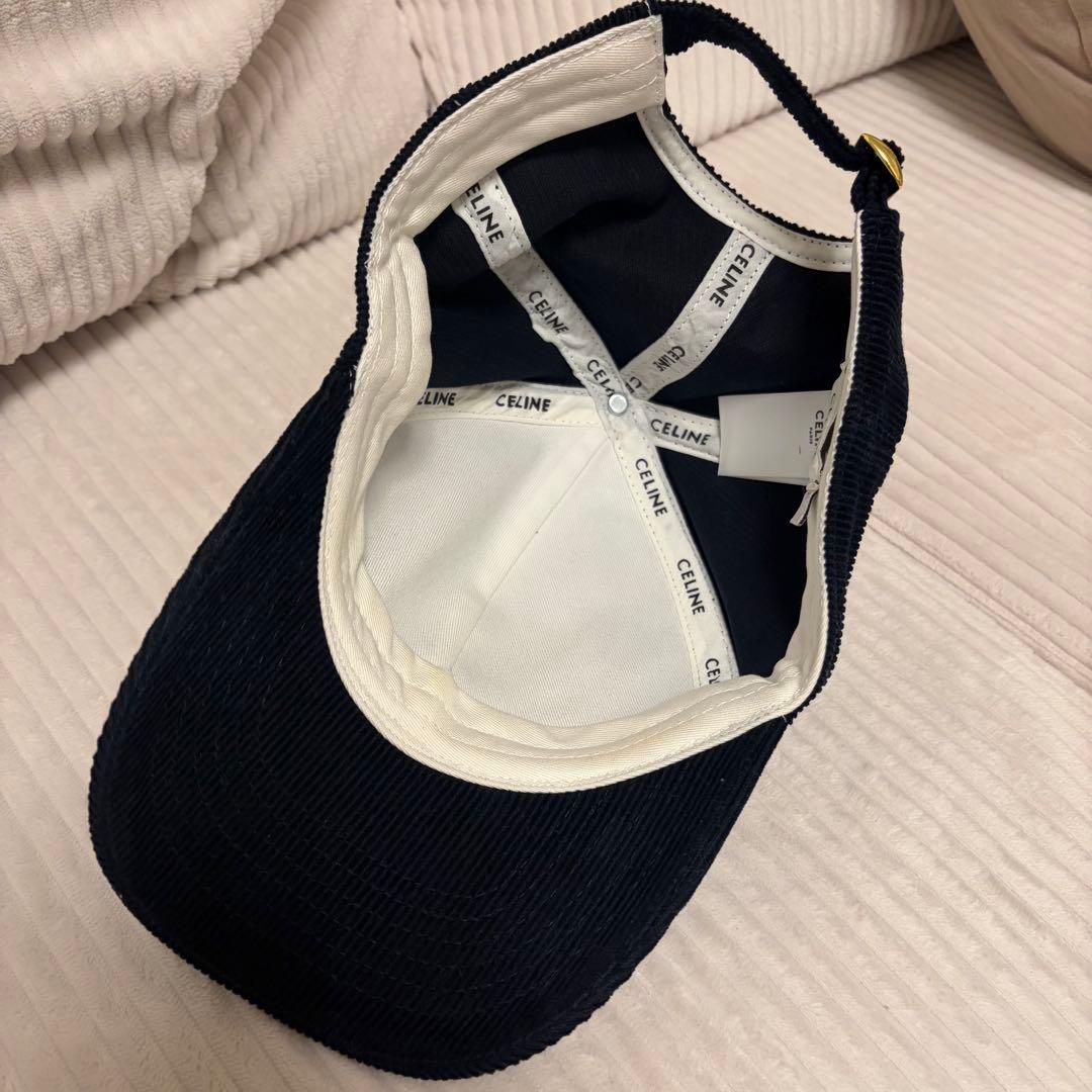 よ*ば様 CELINE セリーヌ　トリオンフベースボールキャップコーデュロイ　M