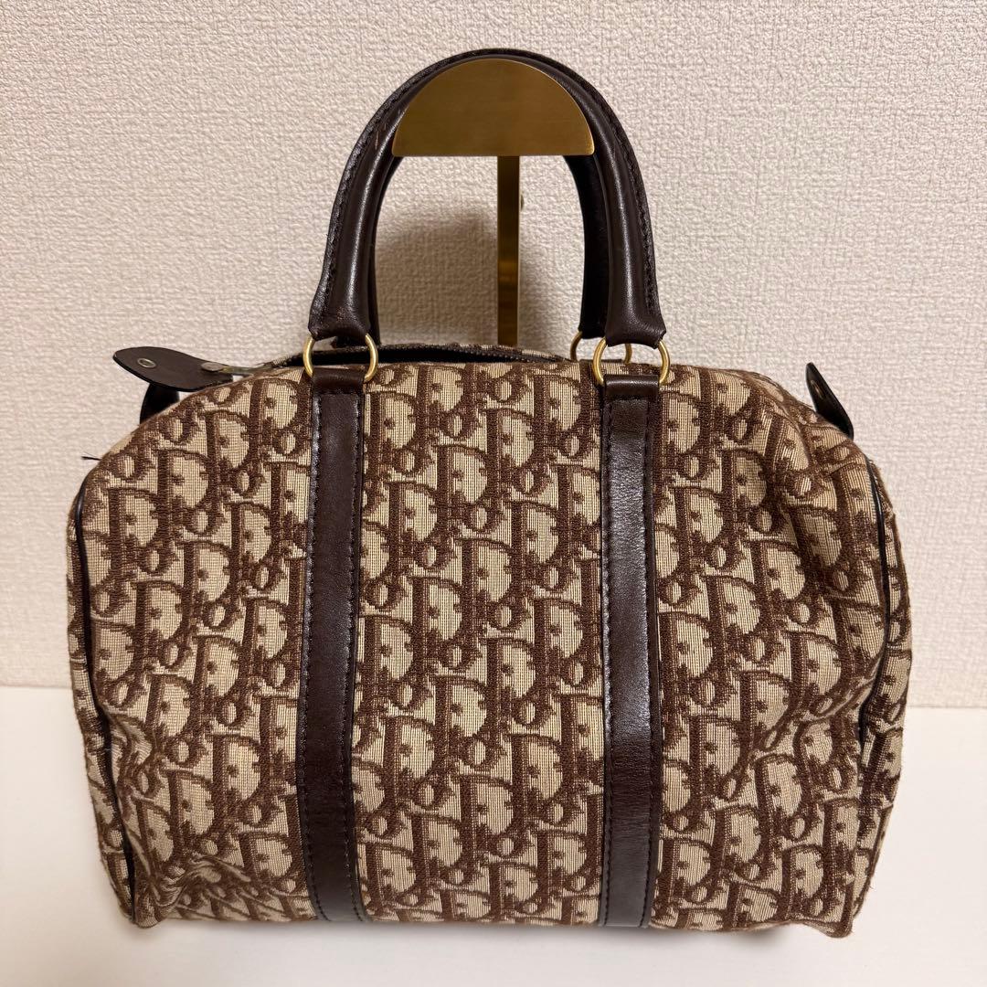クリスチャンディオール Dior トロッター柄 ミニボストンバック