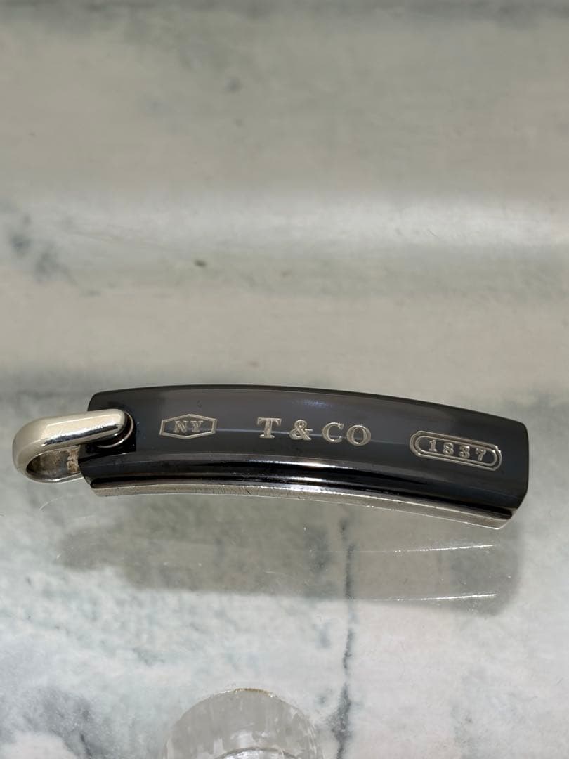 オールドティファニー　925 チタン　1837 プレート　ネックレストップ