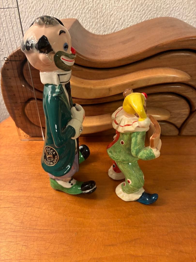 ビンテージ50s ミッドセンチュリー ジェスチャー　ハーレクイン　ピエロ　レトロ