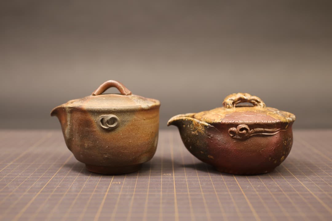 【即購入可】備前焼／宝瓶／２点まとめて／急須／煎茶／茶道／古玩／骨董／古美術