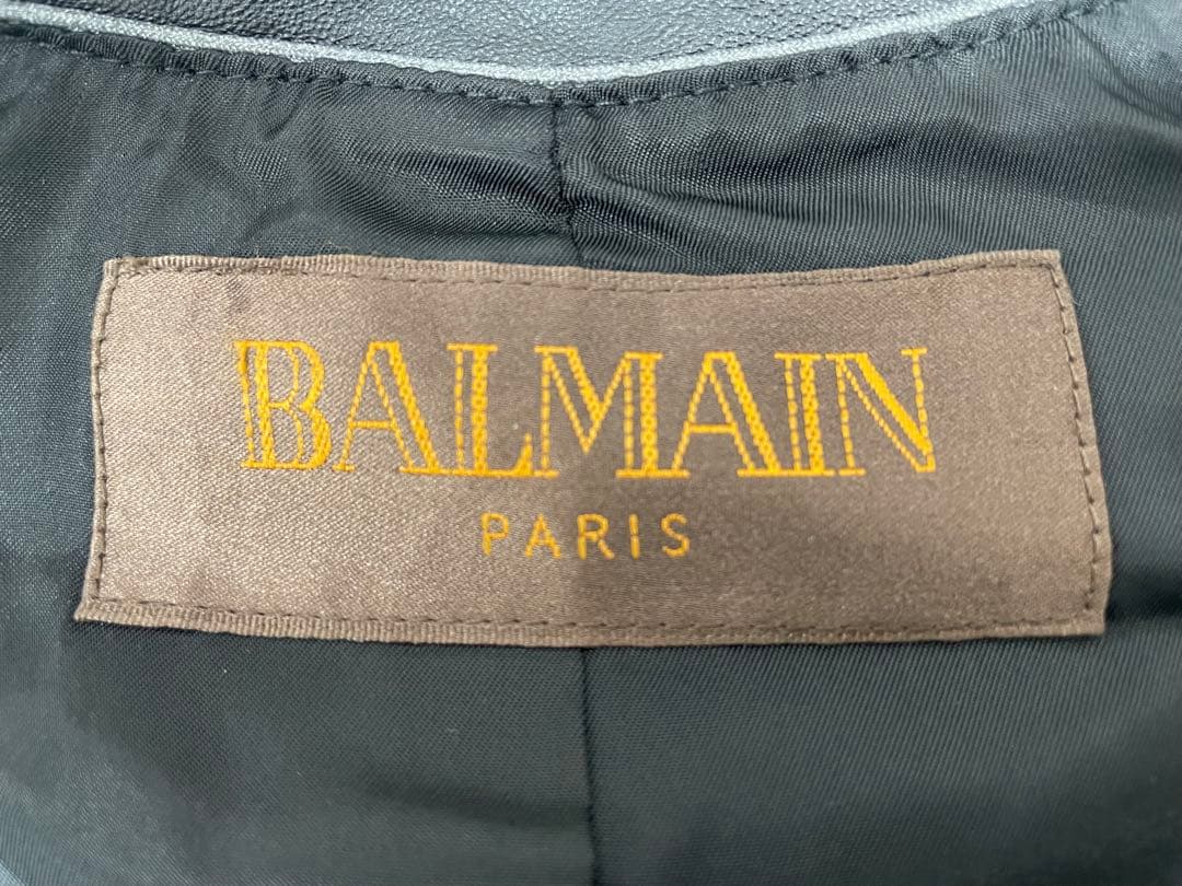 Mimi【新品未使用】BALMAIN バルマン レザージャケット 羊革 レ