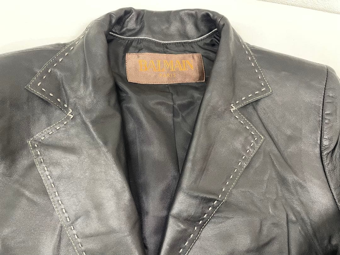Mimi【新品未使用】BALMAIN バルマン レザージャケット 羊革 レ