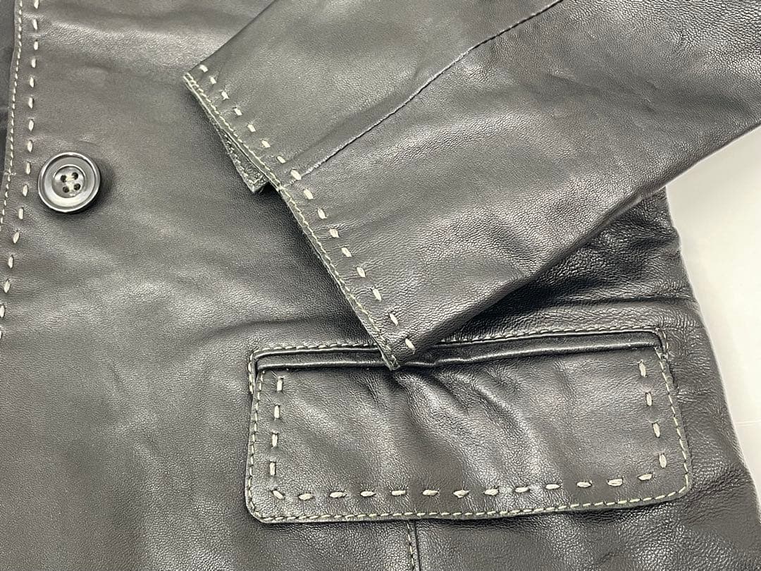 Mimi【新品未使用】BALMAIN バルマン レザージャケット 羊革 レ