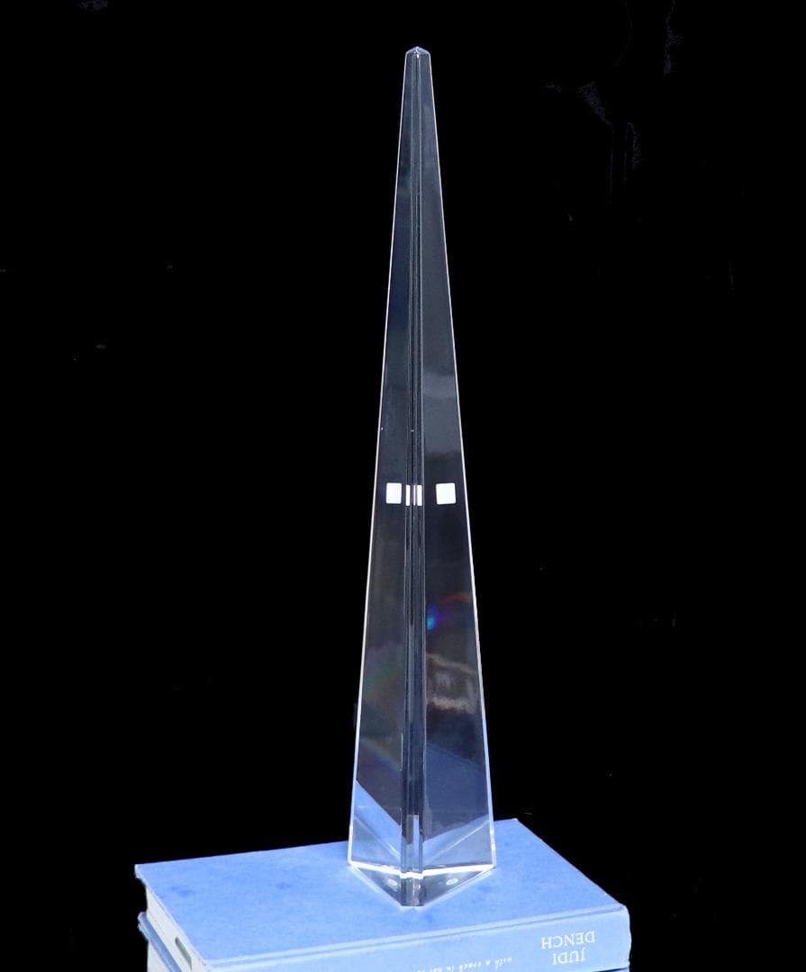 オールド・バカラ 特大作品稀少美品 45.8cm2.1kg オブジェ オベリスク