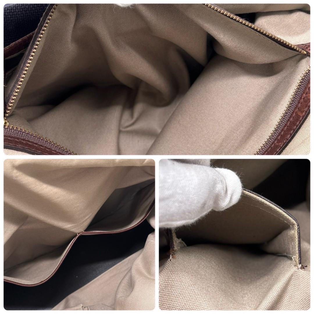 土屋鞄 キャンバス レザートートバッグ ショルダー可能 A4 PC収納可能