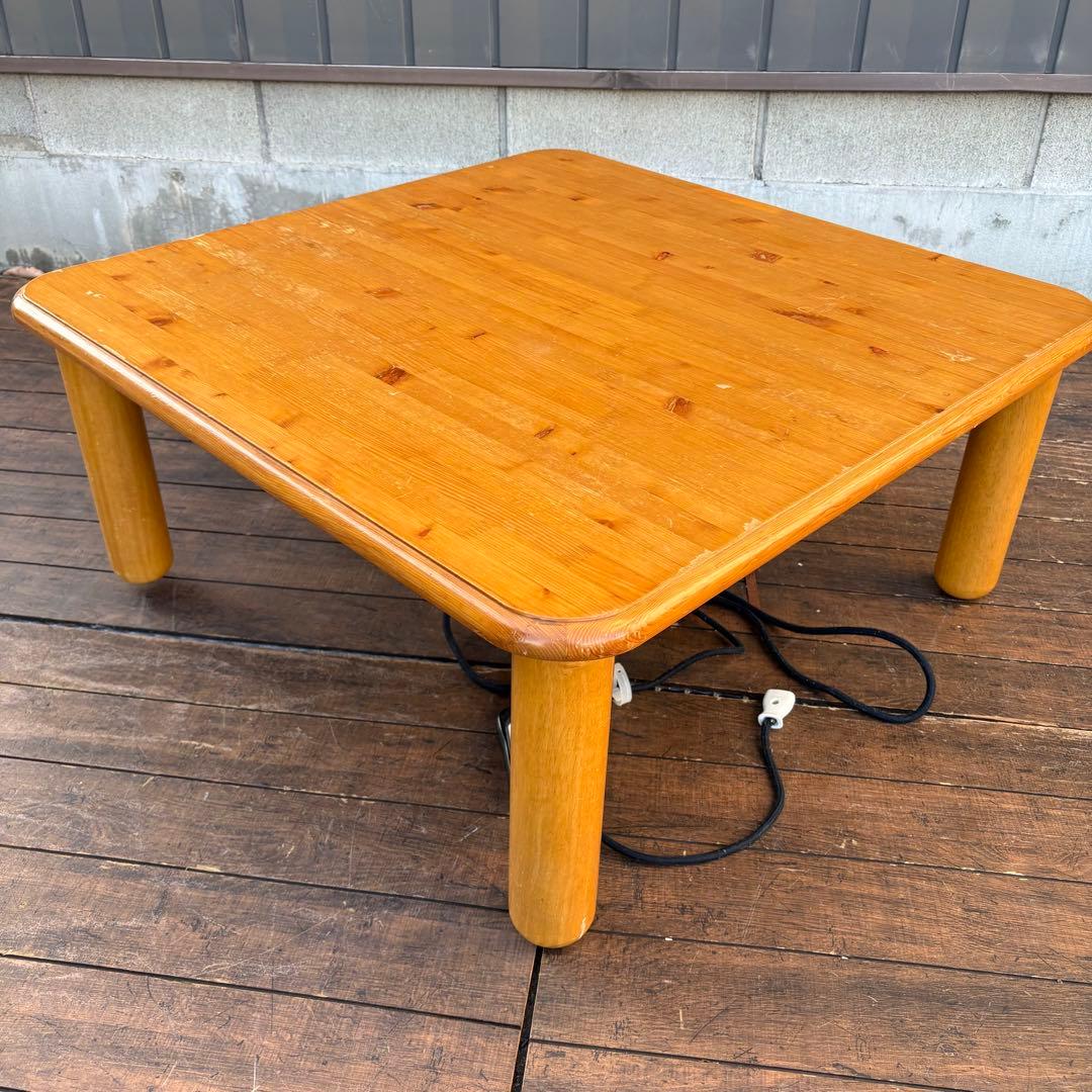 北欧レトロ 天然木 木製コタツテーブル センターテーブル カフェテーブル
