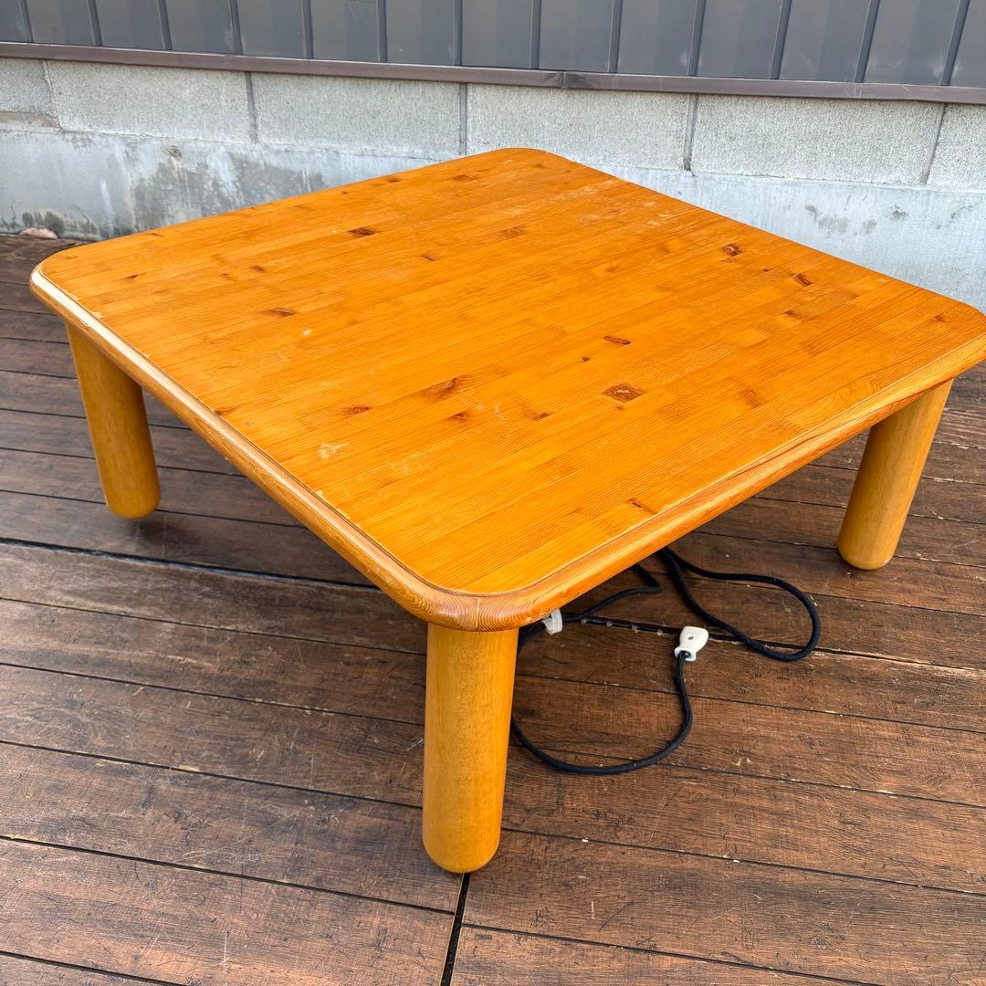 北欧レトロ 天然木 木製コタツテーブル センターテーブル カフェテーブル