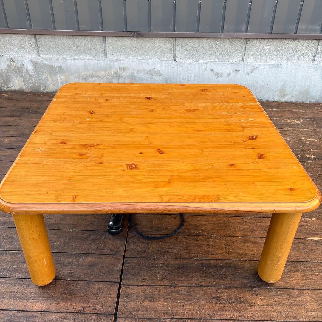 北欧レトロ 天然木 木製コタツテーブル センターテーブル カフェテーブル