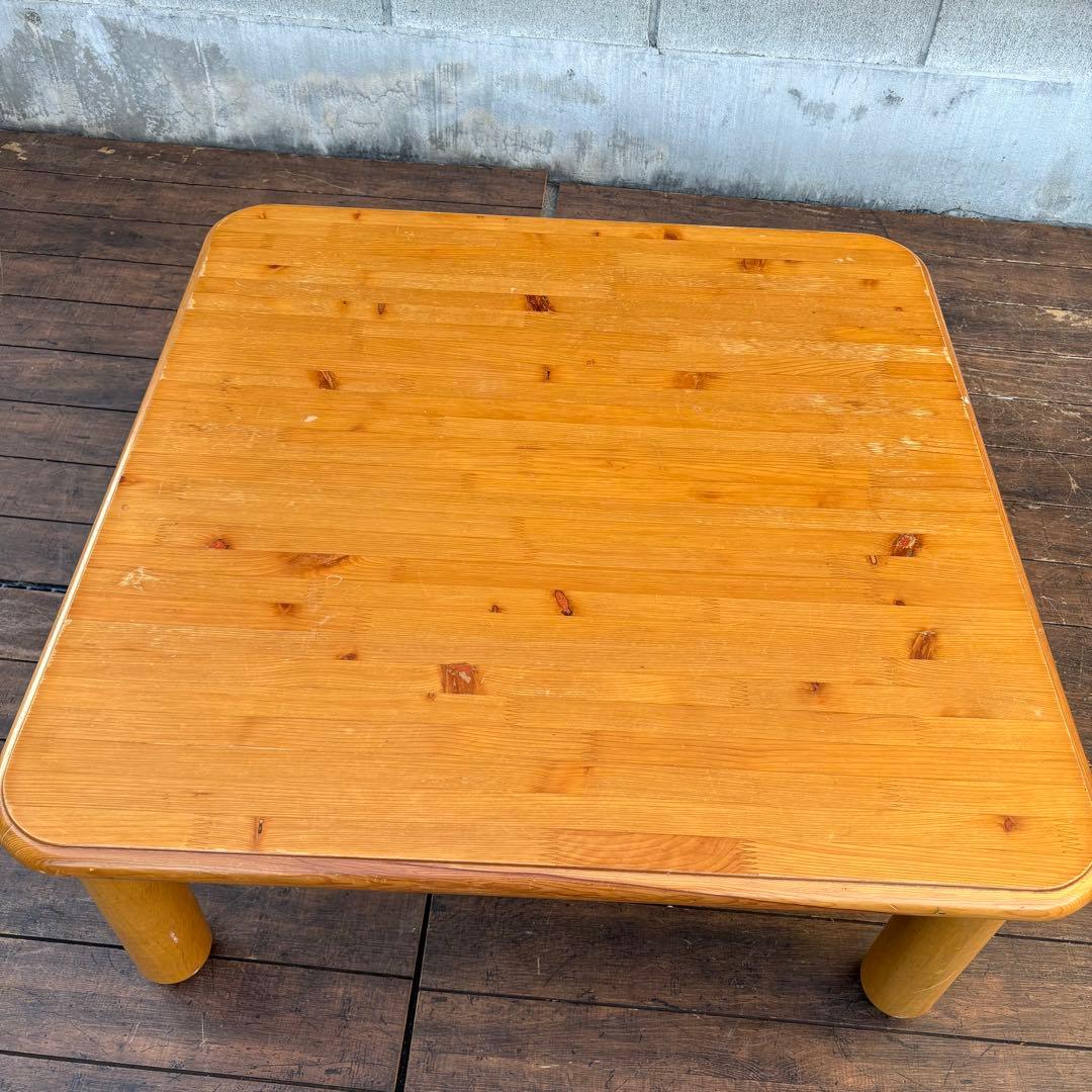 北欧レトロ 天然木 木製コタツテーブル センターテーブル カフェテーブル