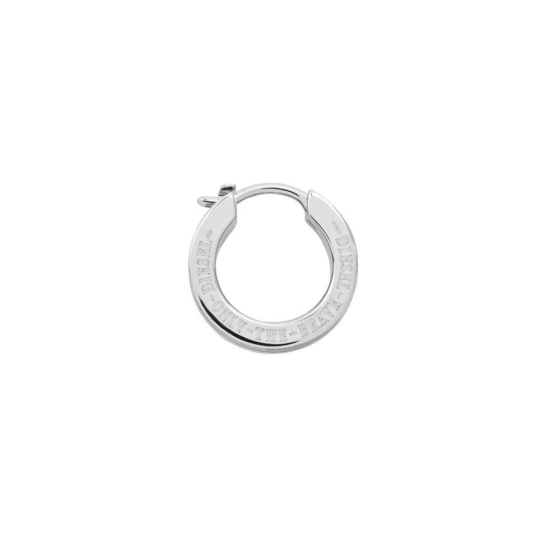 DIESEL 片耳ピアス シルバー フープピアス