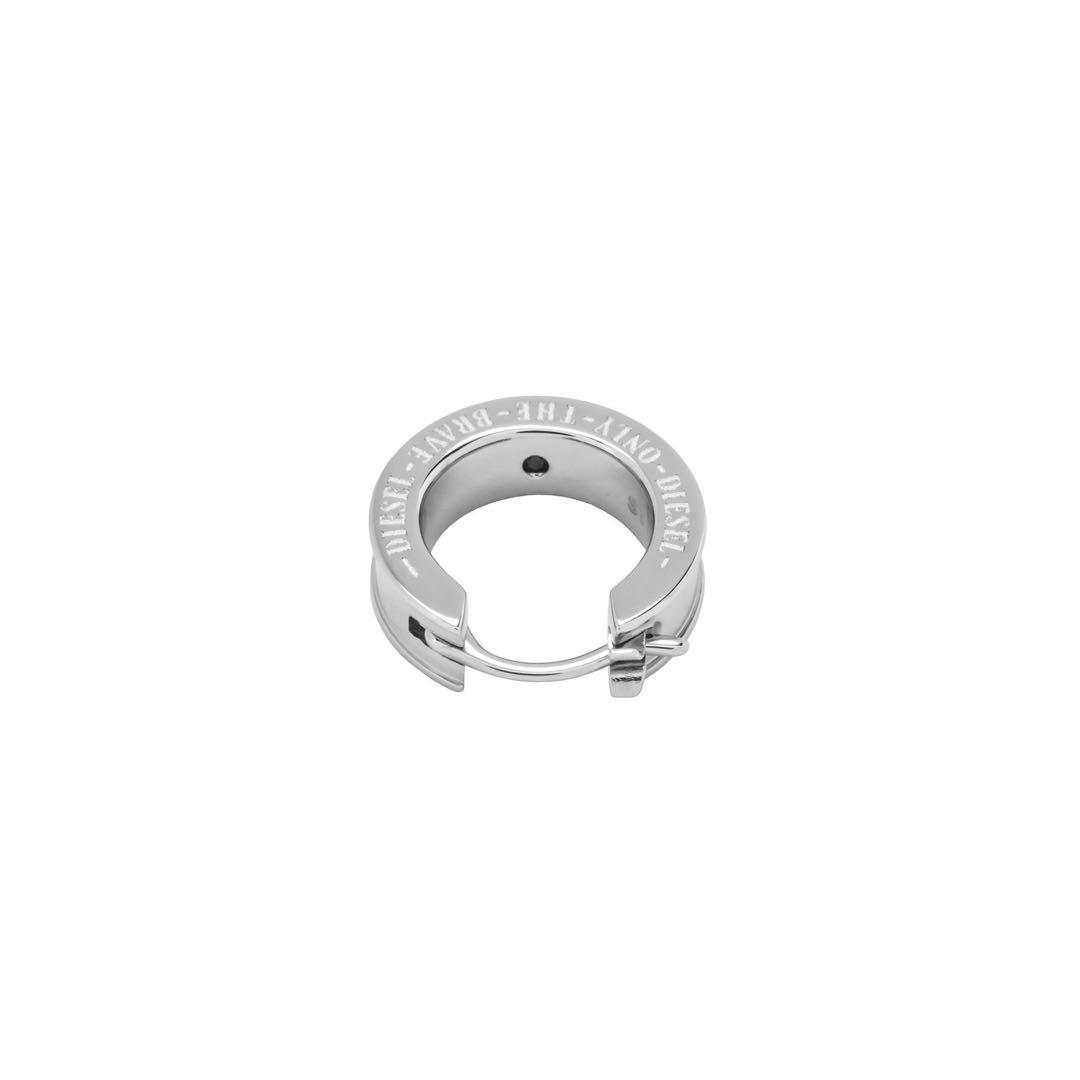 DIESEL 片耳ピアス シルバー フープピアス