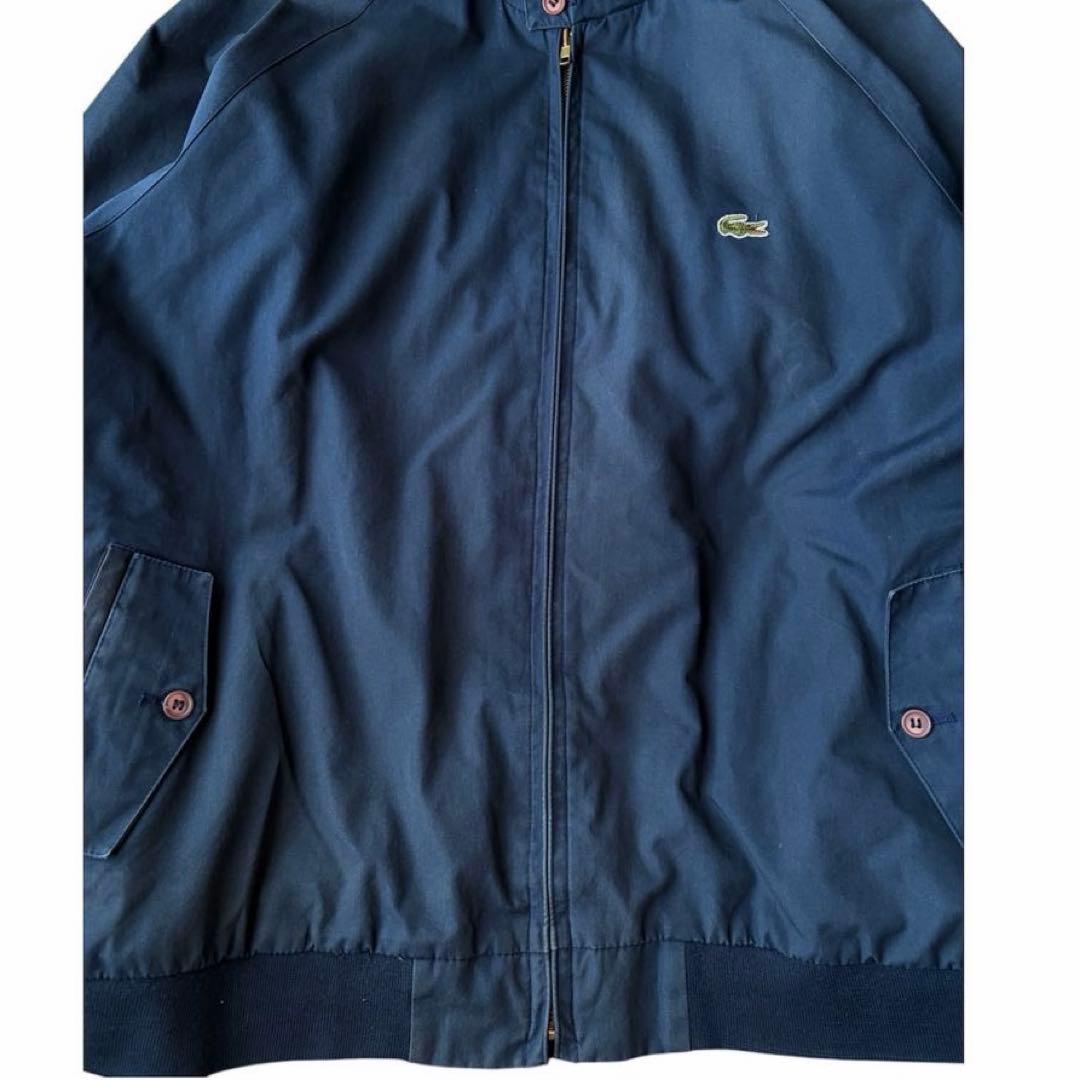 90s IZOD LACOSTE スウィングトップ ハリントンネイビー　チェック