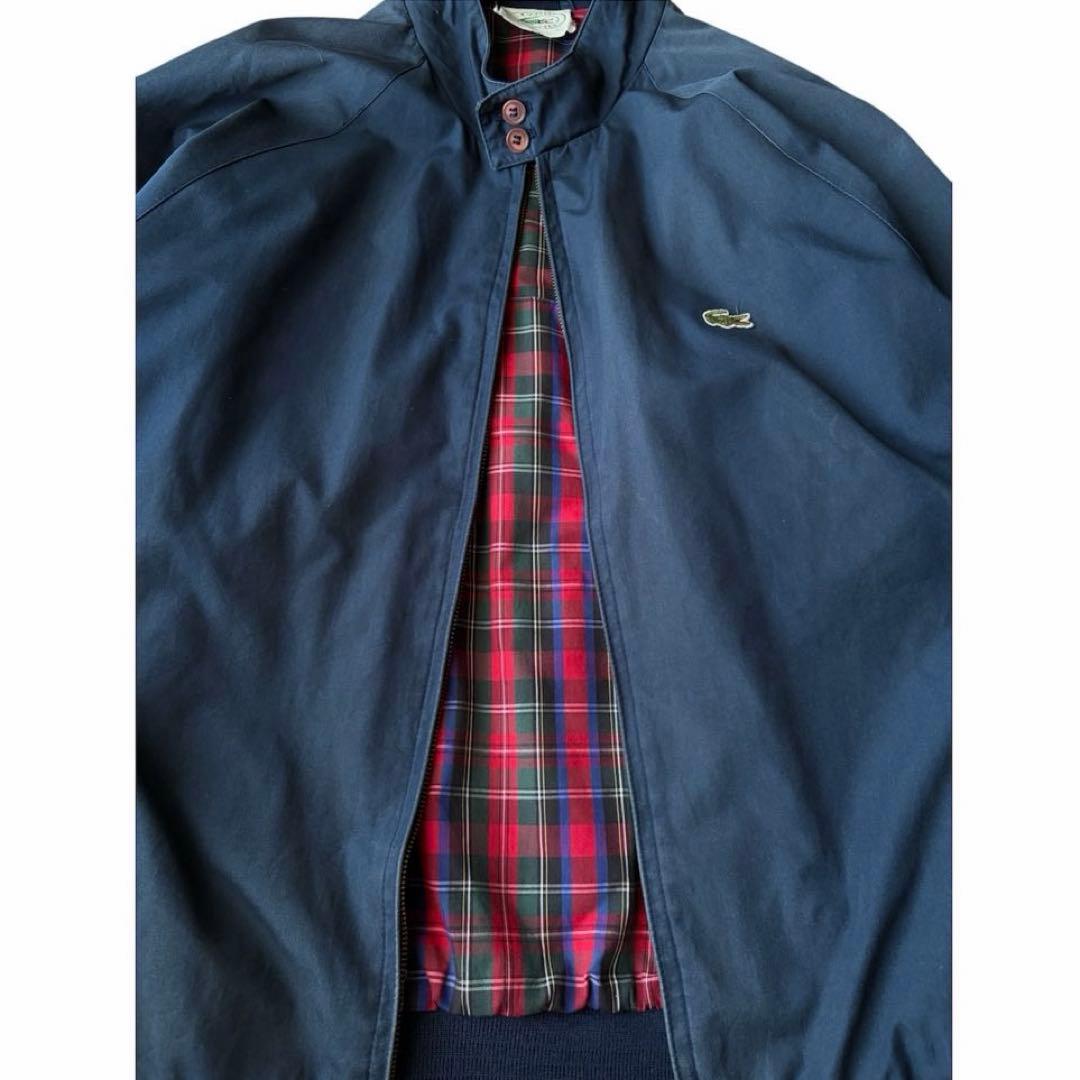 90s IZOD LACOSTE スウィングトップ ハリントンネイビー　チェック
