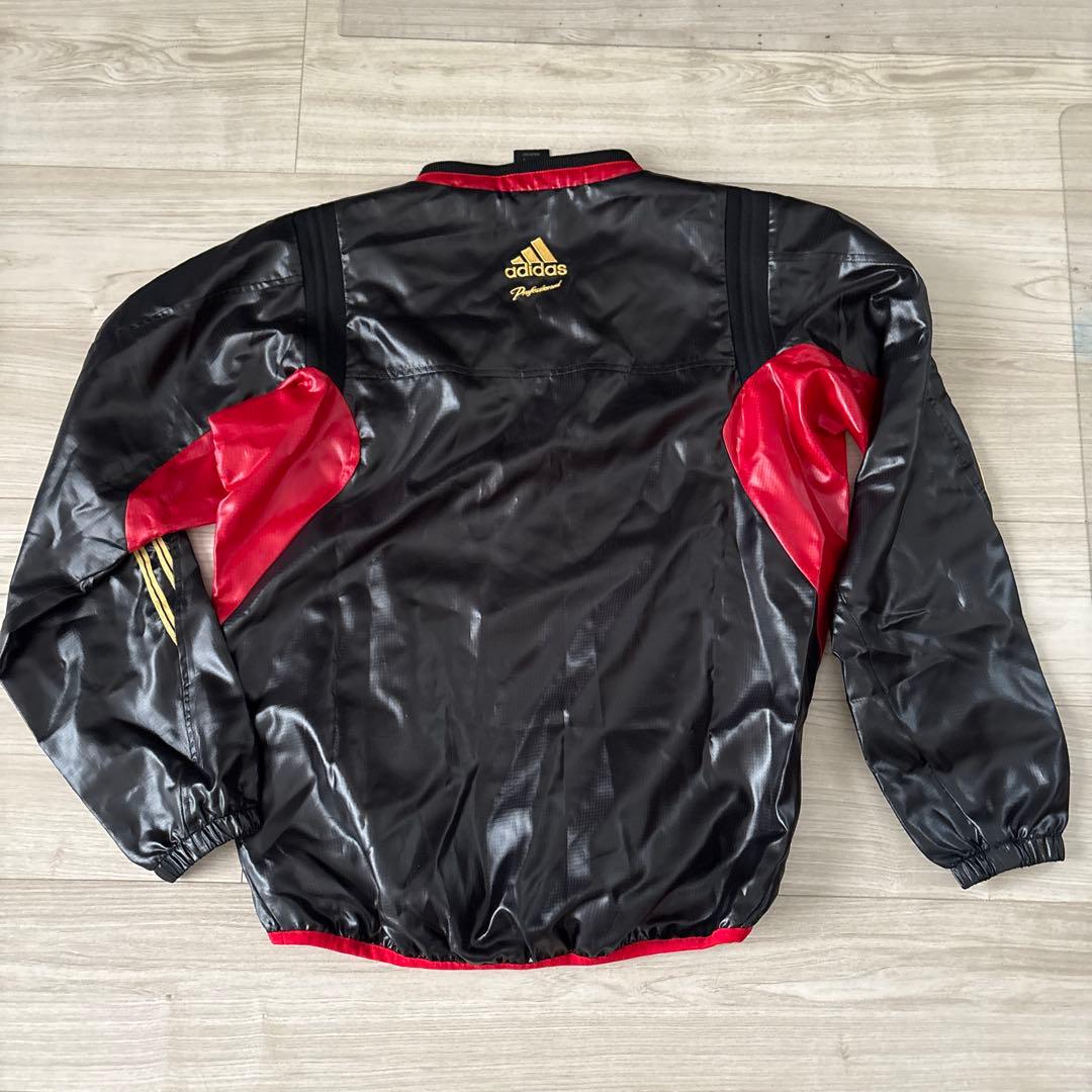 adidas ジャージ 黒/赤 長袖パンツ付きS size