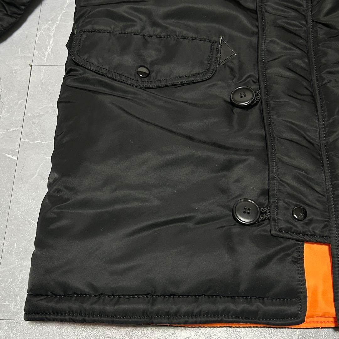 ☆極美品☆【ALPHA】N-3B フライトジャケット 2Way メンズ ブラック