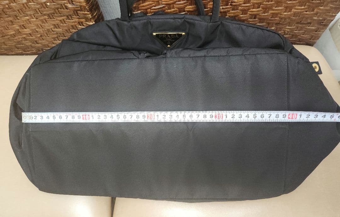 PRADA ブラック ナイロントートバッグ