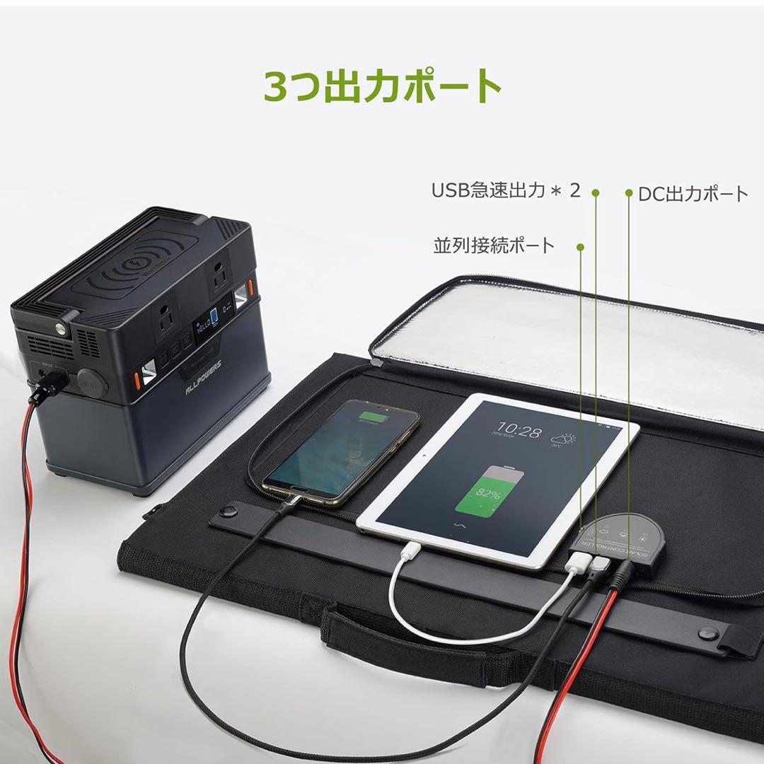 ソーラーパネル　ソーラーチャージャー　140W単結晶パネル　折りたたみ式　防水