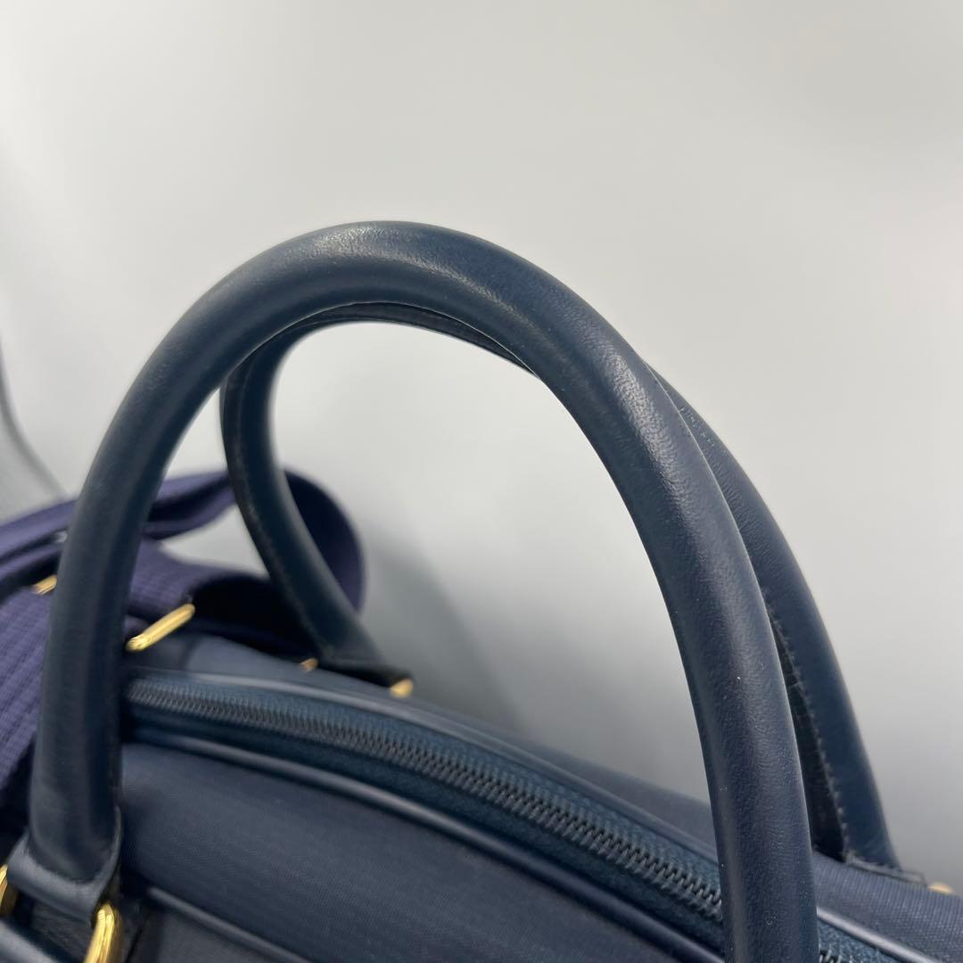 バーバリーゴルフ ボストンバッグ 2way ノバチェック PVC ネイビー