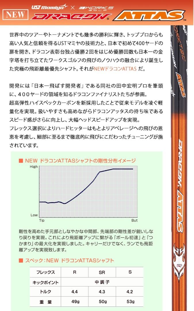 人気 正規新品 超激安! スリーブ付 ベンタス 青 TR ★ドラコン アッタス