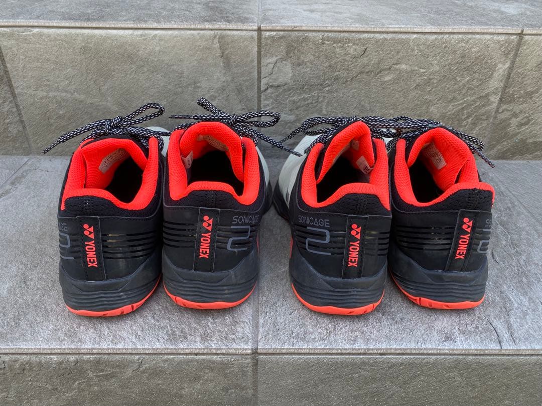 YONEX ソニケード テニスシューズ ホワイト/ブラック/オレンジ