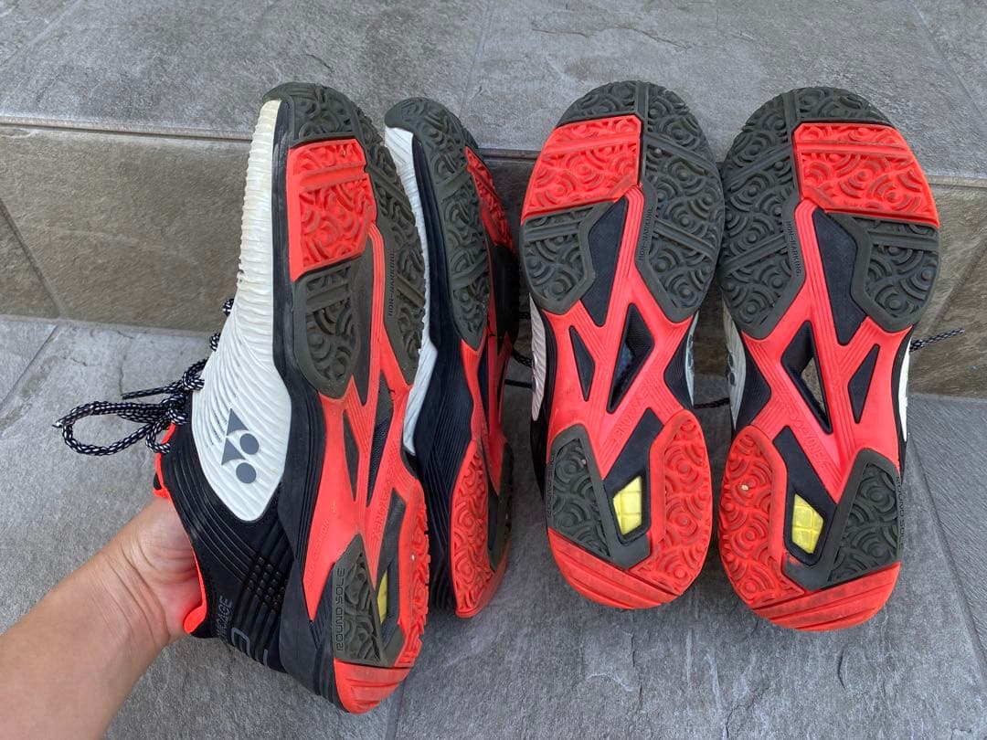 YONEX ソニケード テニスシューズ ホワイト/ブラック/オレンジ