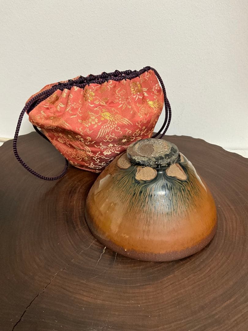 ★唐物古玩古董★宋時代　建窯 希少品 金兔毫 禾目天目茶碗　骨董品 アンティーク