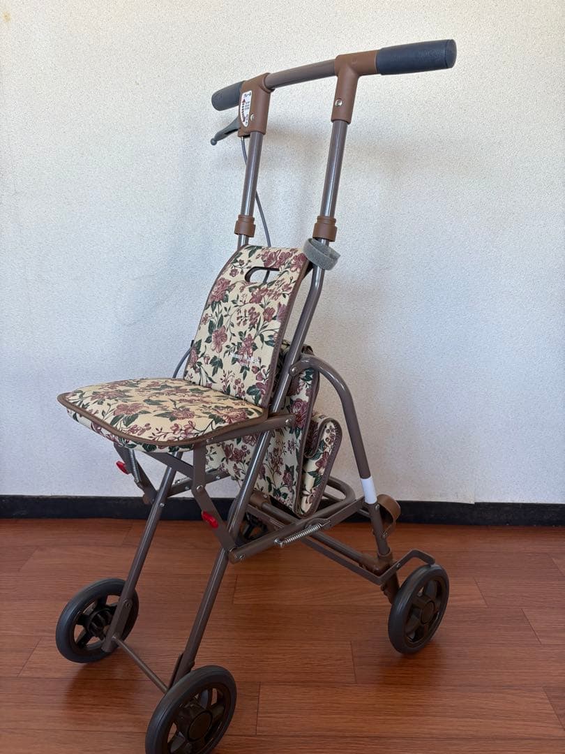 花柄クッション付きシルバーカー　美品　ほぼ使用なし