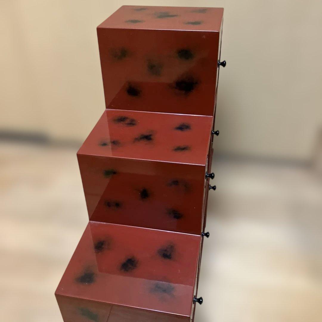 木製階段状引き出し収納