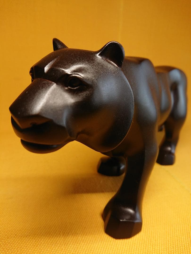 【美品】アール・デコ　豹　虎　銅製　置物　インテリア　工芸品　美術品　A2778