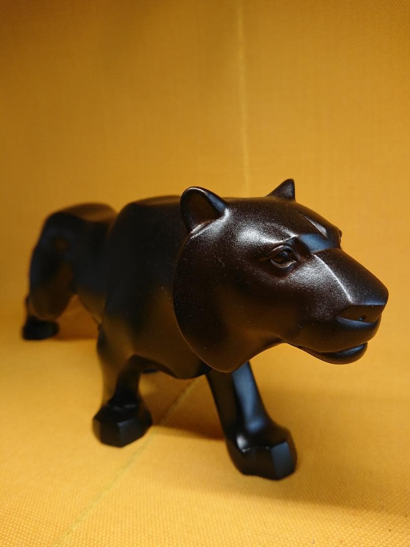 【美品】アール・デコ　豹　虎　銅製　置物　インテリア　工芸品　美術品　A2778