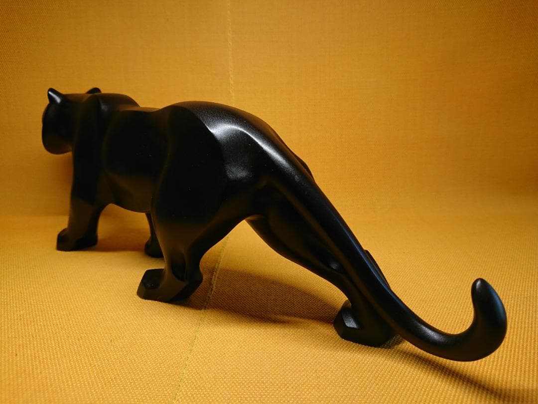 【美品】アール・デコ　豹　虎　銅製　置物　インテリア　工芸品　美術品　A2778