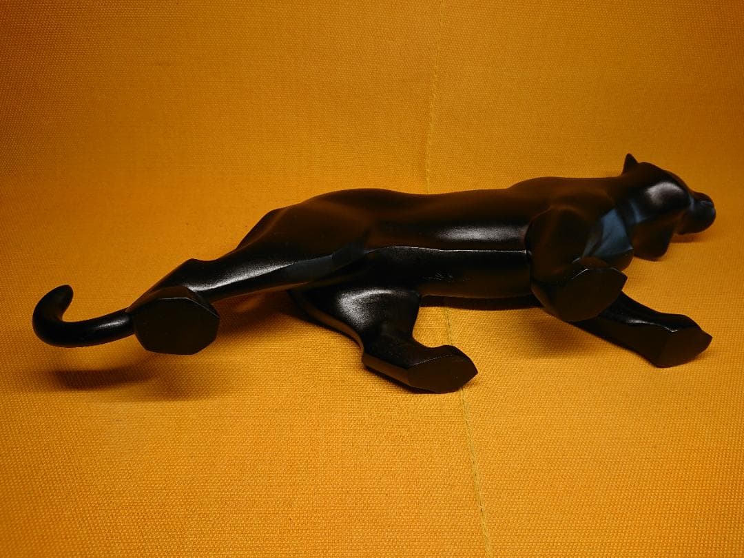 【美品】アール・デコ　豹　虎　銅製　置物　インテリア　工芸品　美術品　A2778