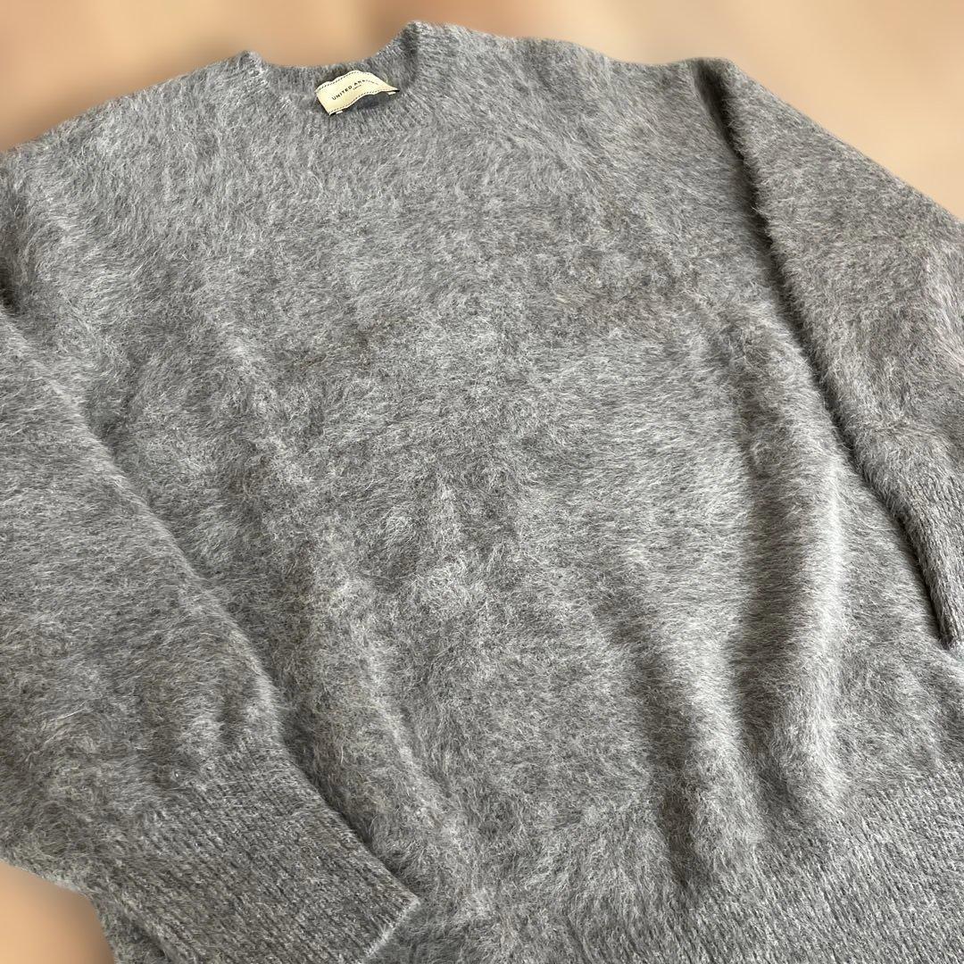 UNITED ARROWSフォックスカシミヤクルーネックニット グレー