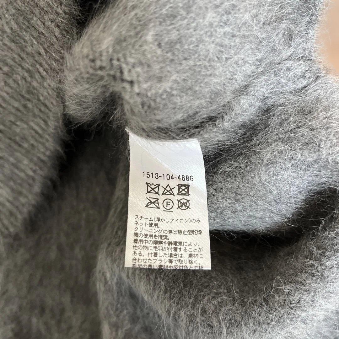 UNITED ARROWSフォックスカシミヤクルーネックニット グレー