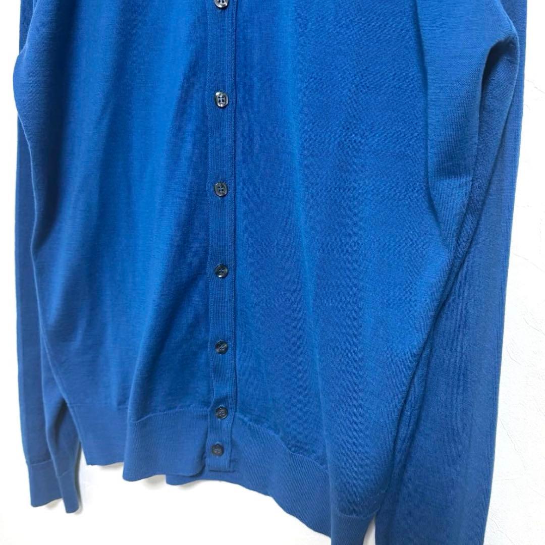 JOHN SMEDLEY ニットポロカーディガン L メリノエクストラファイン