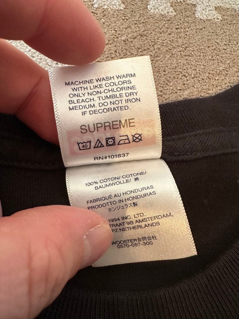 美中古 Supreme スポンジボブ ロンT 黒