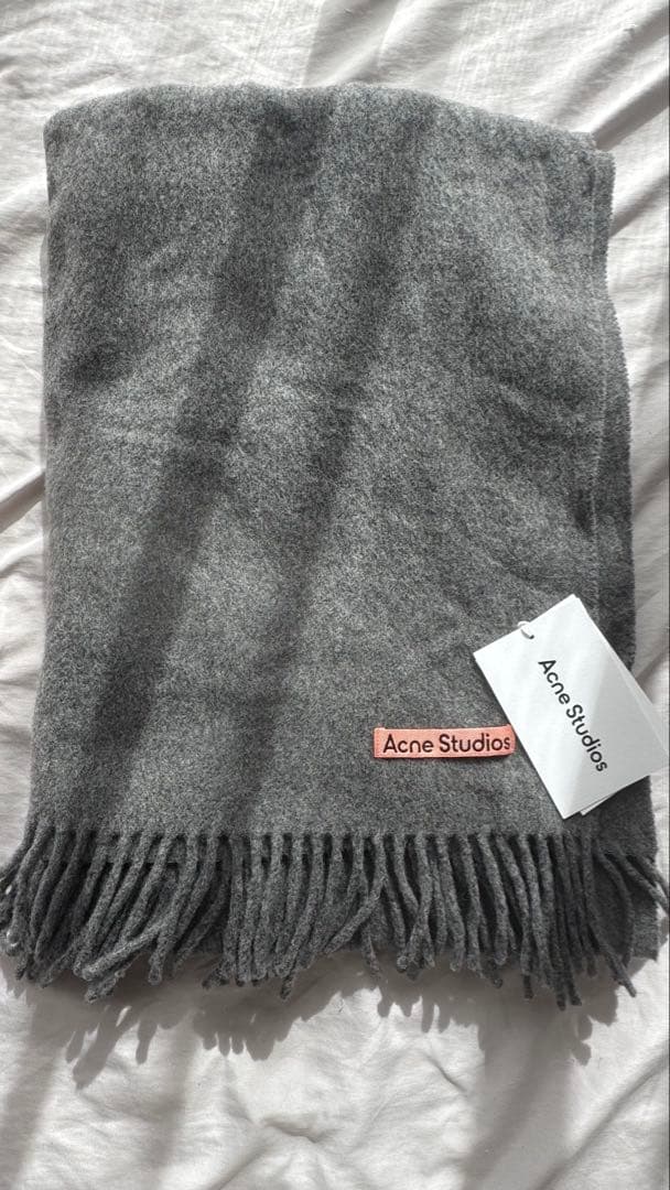 Acne Studios グレー マフラー 200x70cm