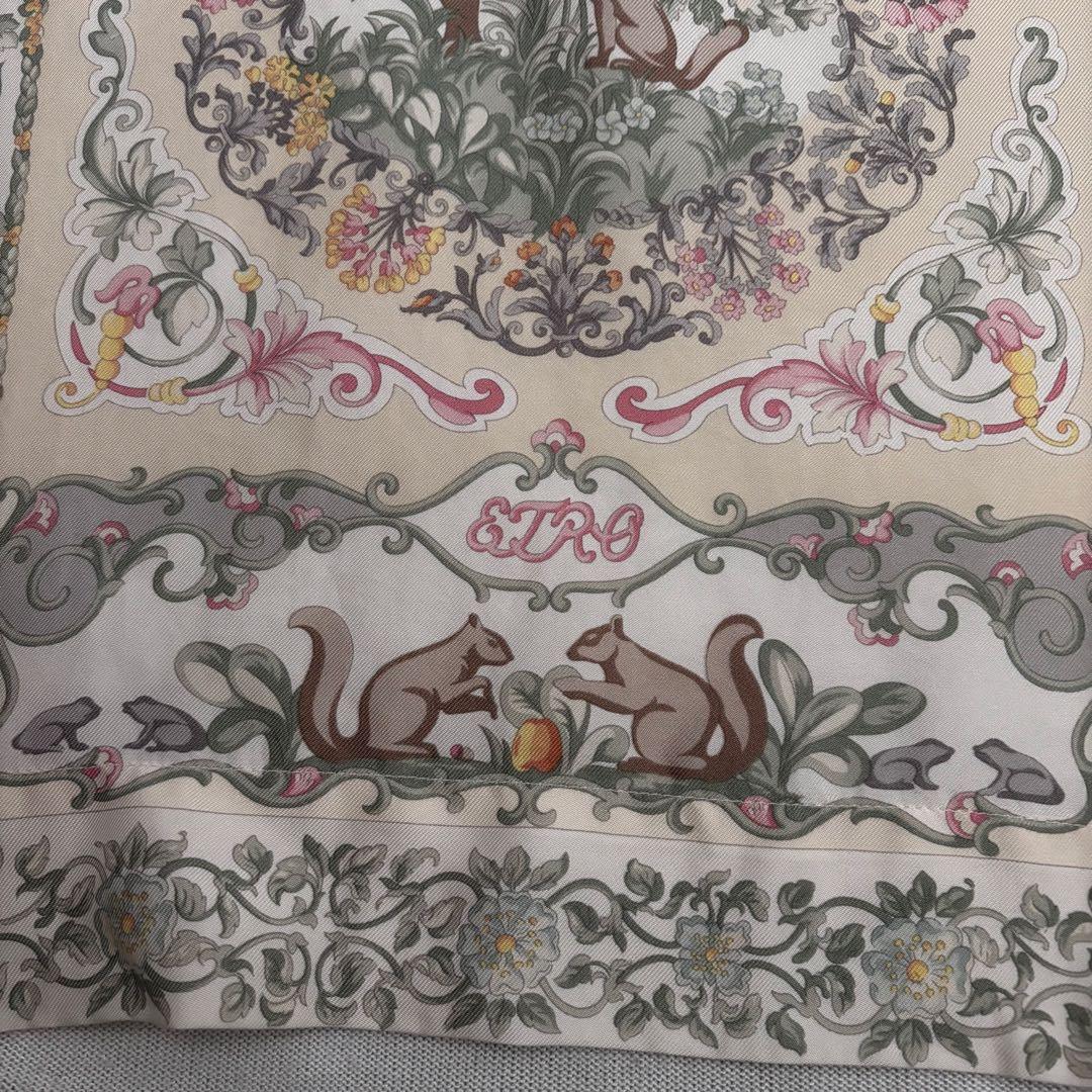 美品　ETRO シルクプリント　セーター　イタリア製　アイボリー　ビンテージ