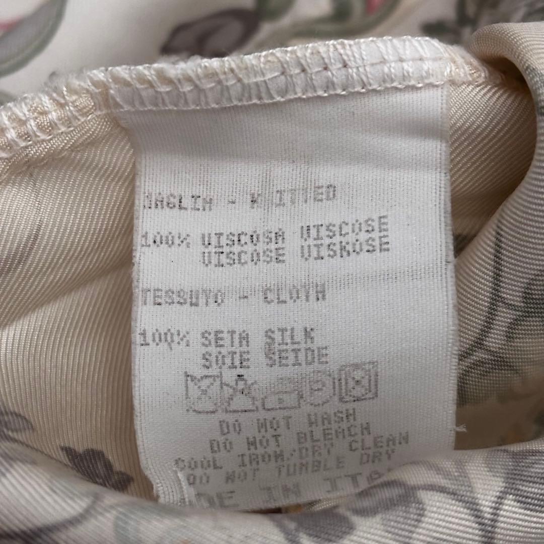 美品　ETRO シルクプリント　セーター　イタリア製　アイボリー　ビンテージ