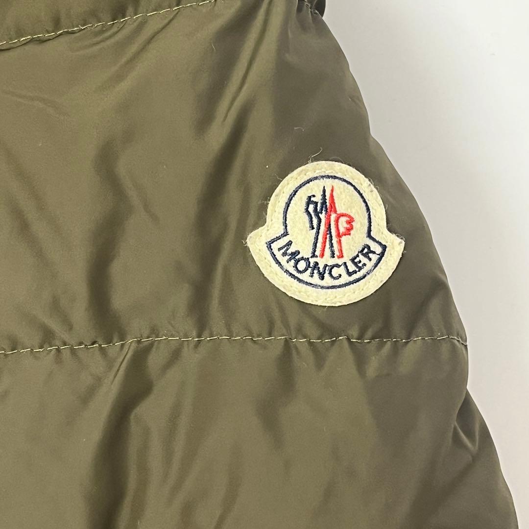 【鑑定済】MONCLER モンクレール ロングダウンコート カーキ サイズ1