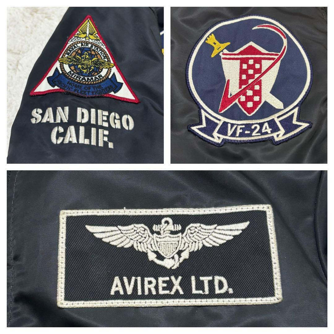 【極美品、即完売品】avirex フライトジャケット　ピンナップガール　Mサイズ