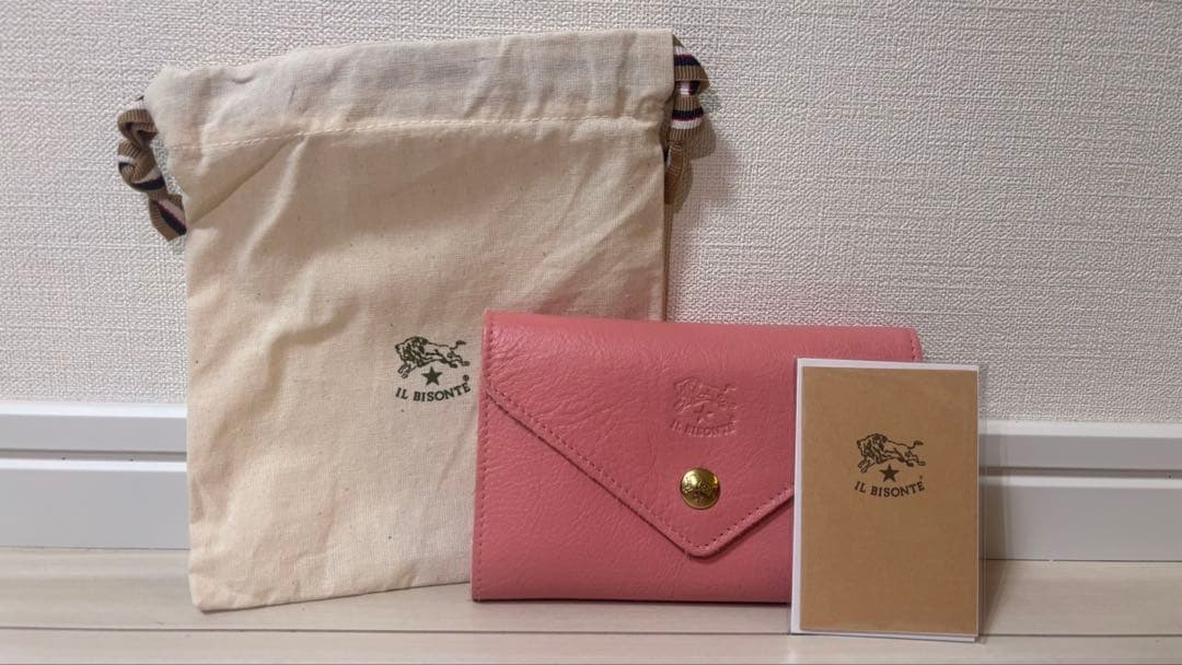 IL BISONTE ピンク 三つ折り財布　イルビゾンテ　デイジーピンク　限定色