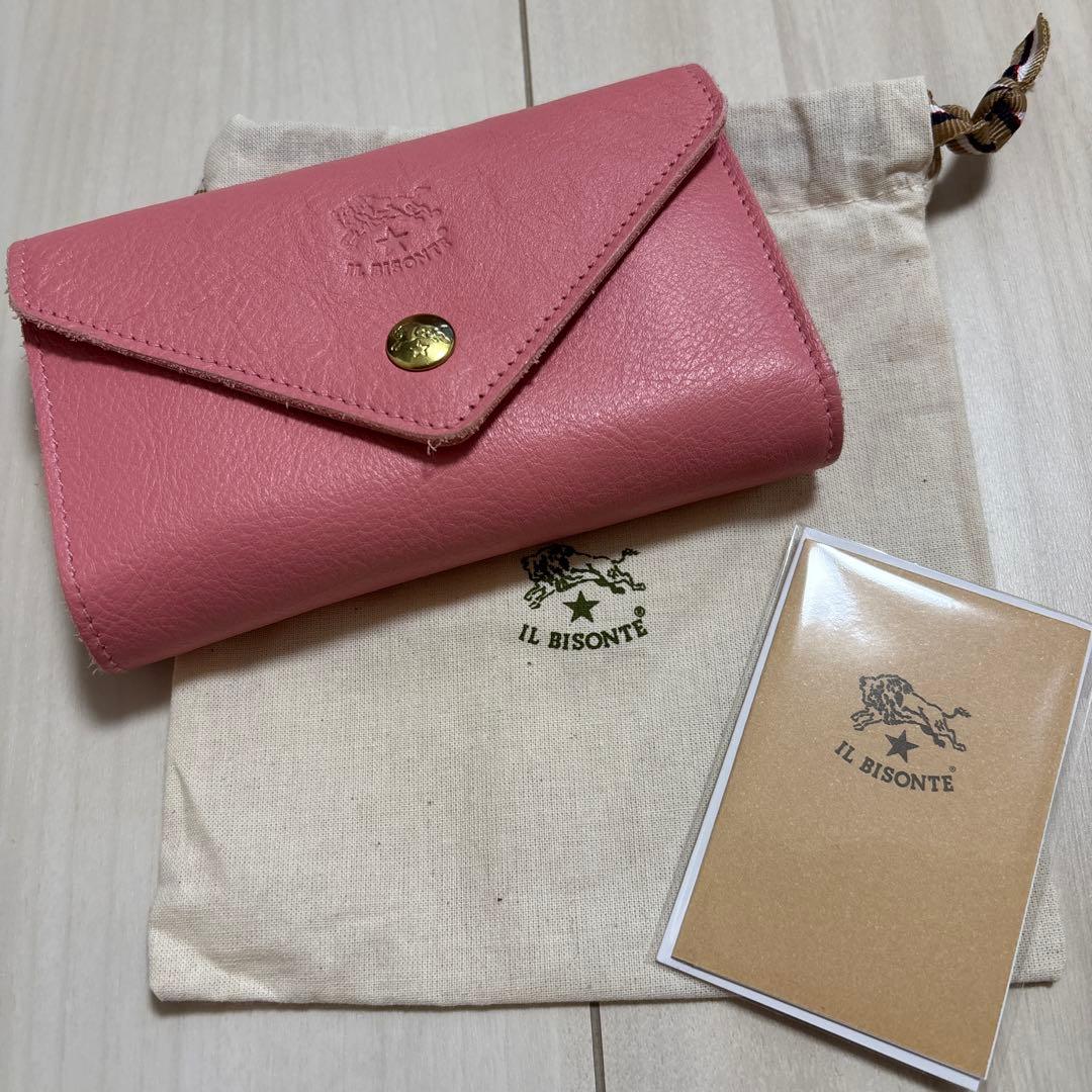 IL BISONTE ピンク 三つ折り財布　イルビゾンテ　デイジーピンク　限定色