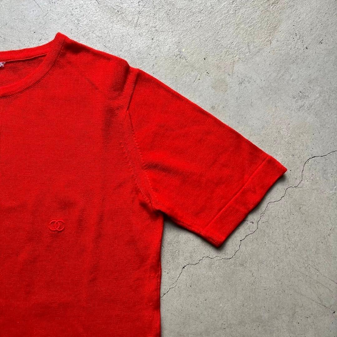 chanel 70s ビンテージシャネル 刺繍ロゴ tシャツ ピチt